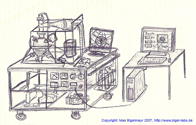 erste Zeichnung des geplanten Fusionsreaktors im Juli 2007