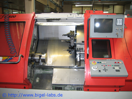 Drehmaschine zur Anfertigung des Vakuumgegäß